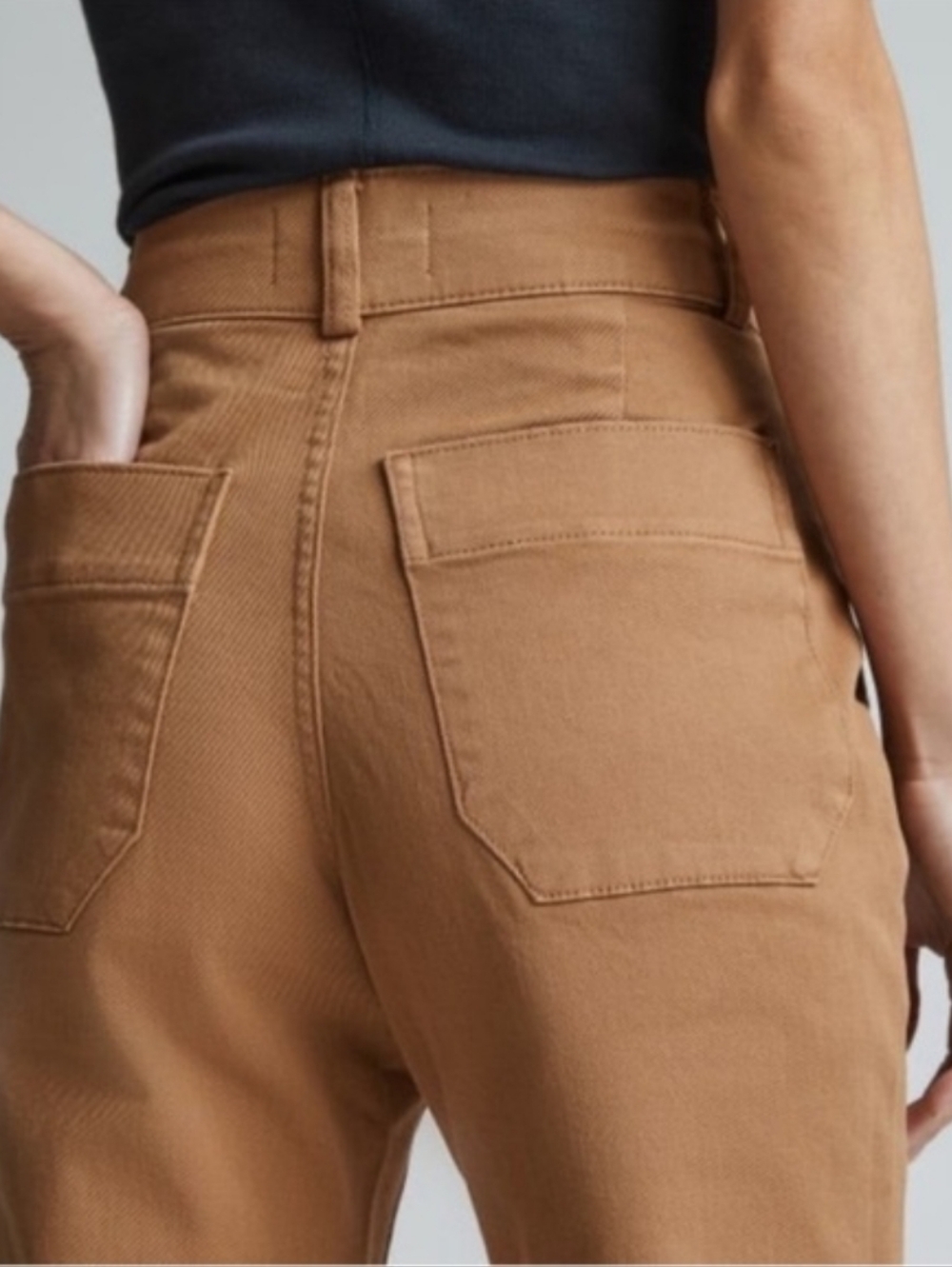 Everlane Organic High-Rise Straight Leg Pants In Toasted Coconut - Picture 2 of 7